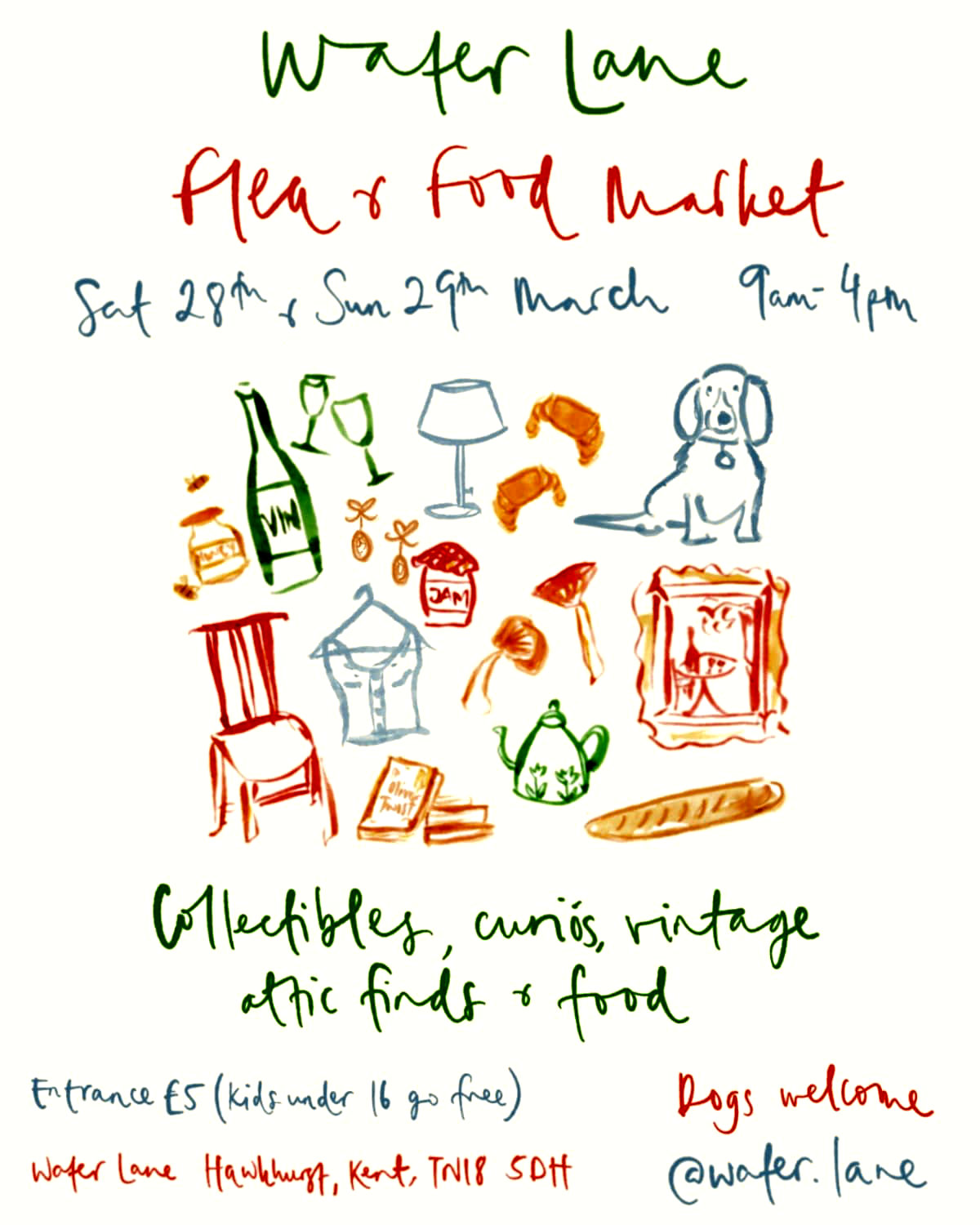 We will be at the Water Lane Flea & Food Market!