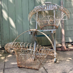 A pair of metal hanging baskets A pair of metal hanging baskets